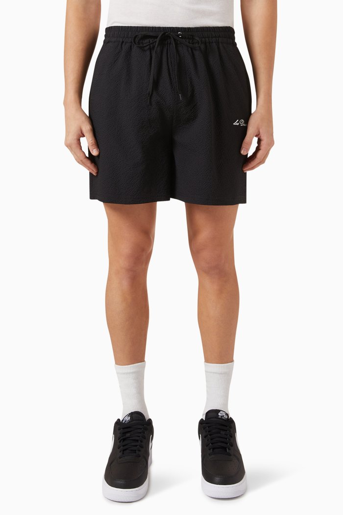 

Stan Swim Shorts in Seersucker, Black