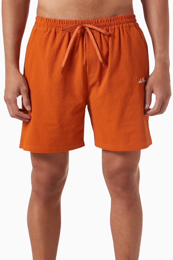 

Stan Swim Shorts in Seersucker, Orange