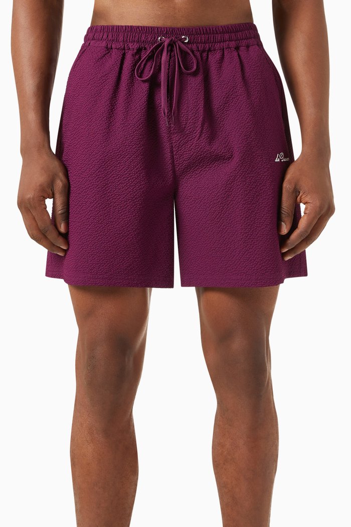 

Stan Swim Shorts in Seersucker, Purple