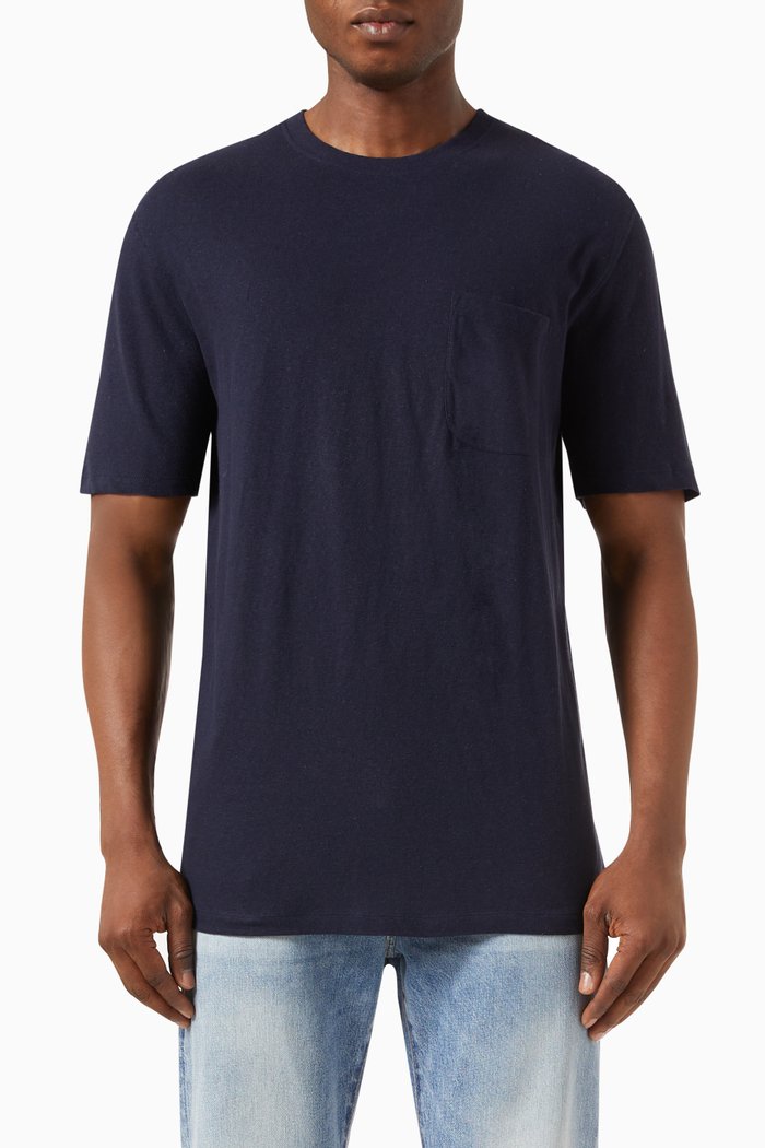 

Anton T-Shirt in Linen, Blue