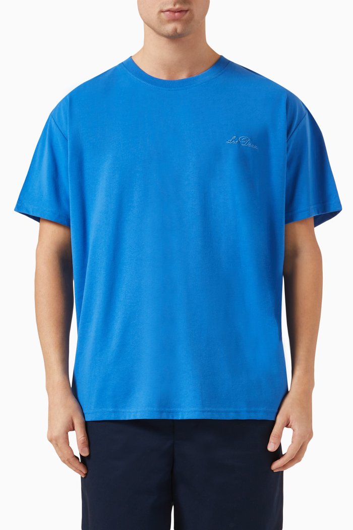 

Crew T-Shirt in Cotton Jersey, Blue