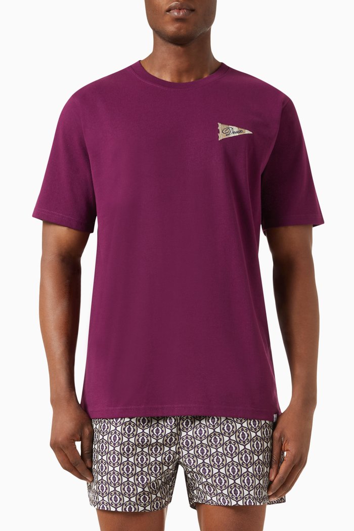 

Flag T-shirt in Recycled Cotton-jersey, Purple