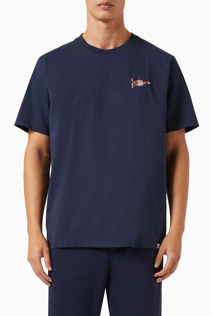 Flag T-shirt in Recycled Cotton-jersey, Blue