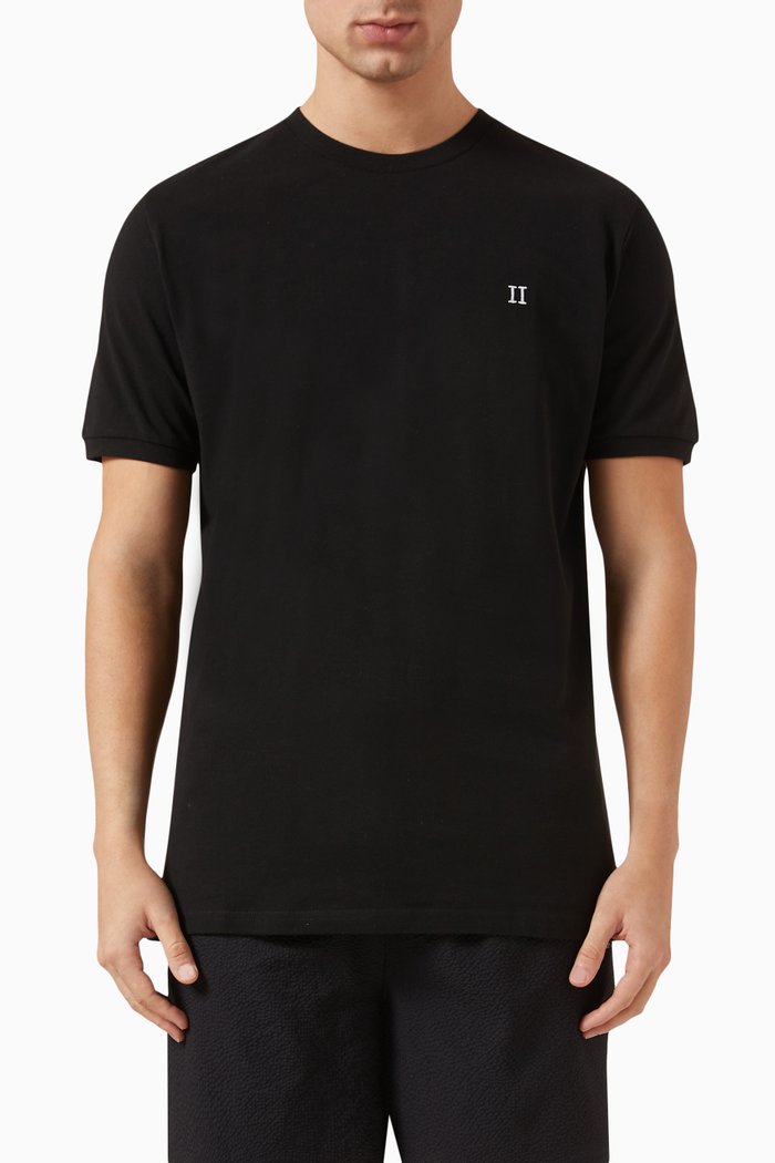 

Logo T-shirt in Cotton Piqué, Black