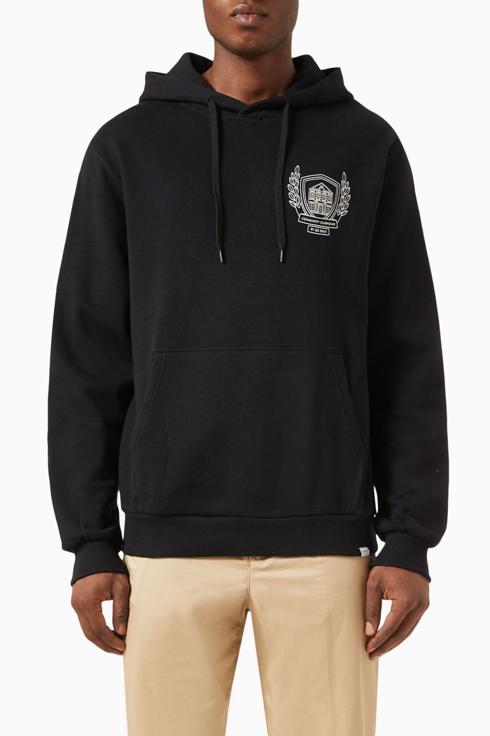 

Chad Hoodie in Cotton, Black
