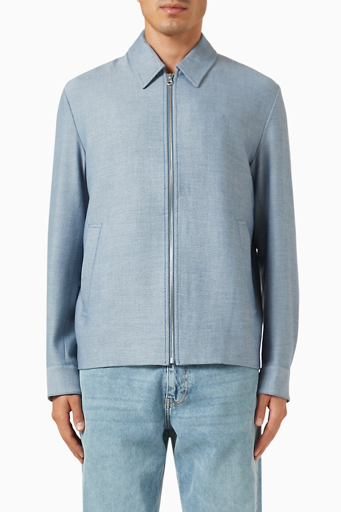 

Como Coach Jacket in Poly-viscose Blend, Blue