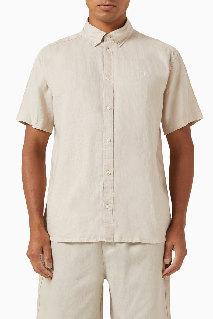

Kris Shirt in Linen, Neutral
