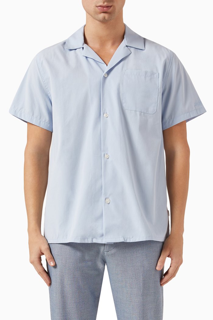 Lawson Shirt in Cotton Poplin, Blue