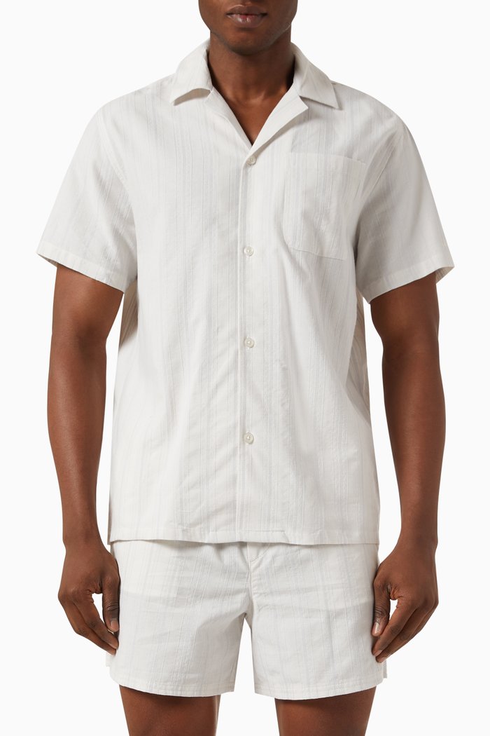 

Leo Embroidered Shirt in Cotton-poplin, Neutral