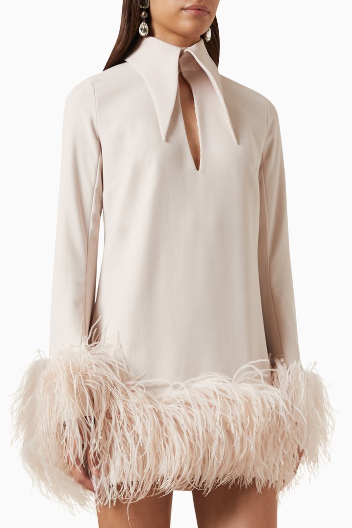

Michelle Mini Dress in Crepe, Pink