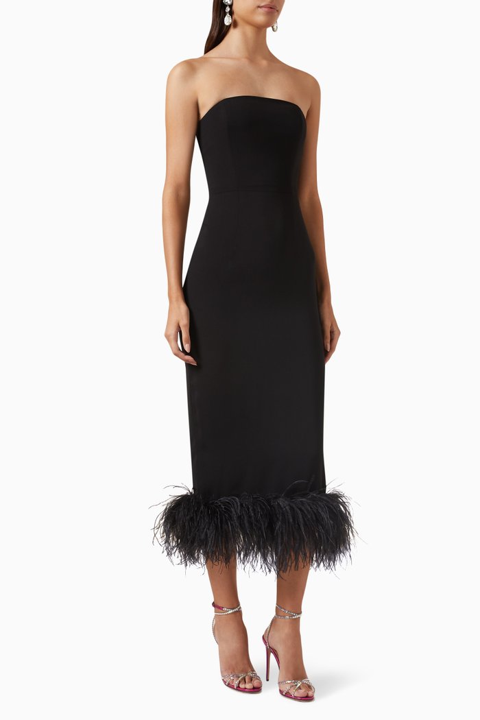 

Minelli Midi Dress in Crepe, Black