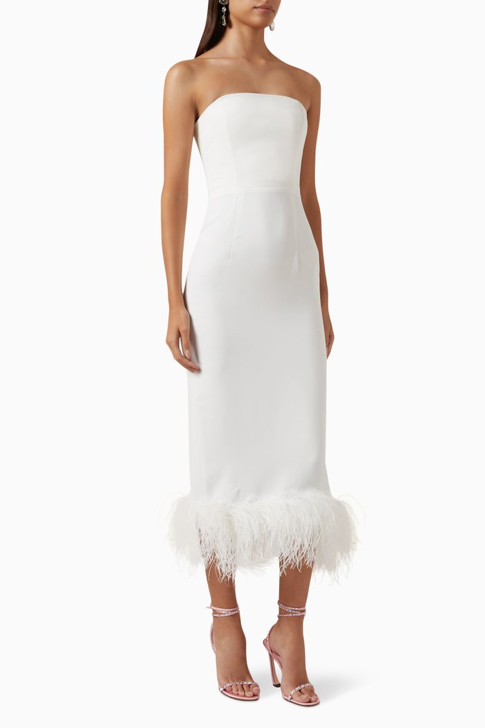 

Minelli Midi Dress in Crepe, White