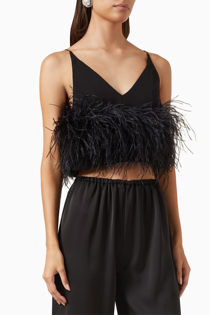 

Poppy Camisole Top in Crepe, Black