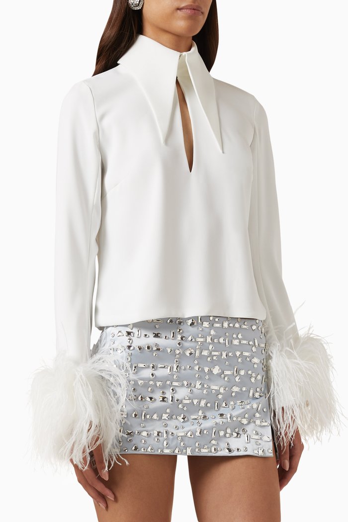 

Michelle Top in Crepe, White