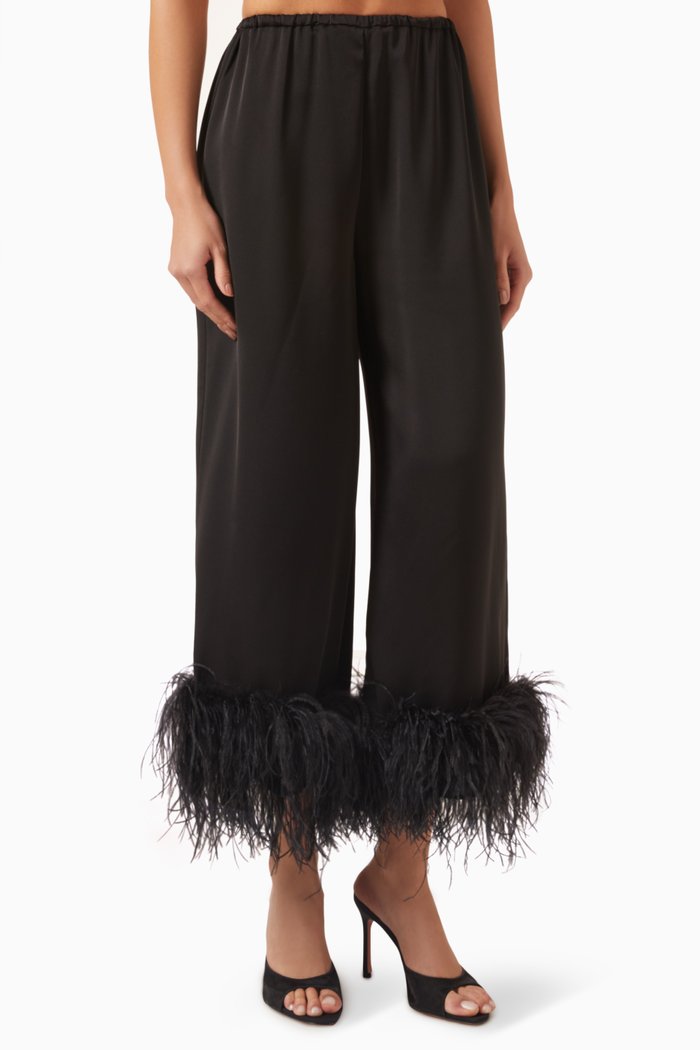 

Mandrake Cropped Pants in Satin, Black