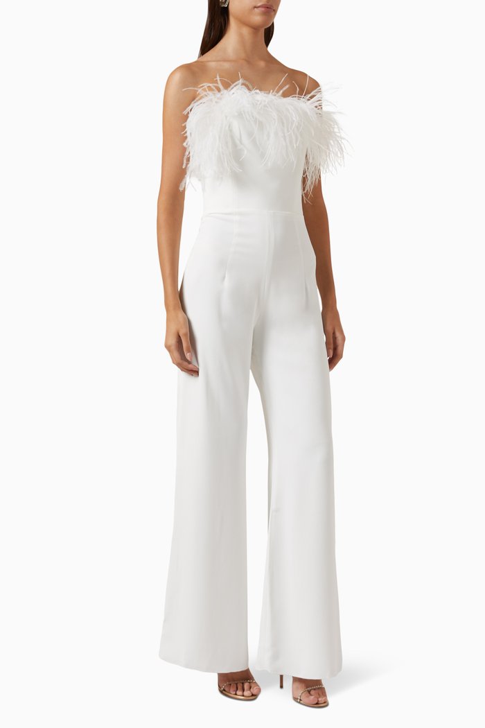 

Taree Jumpsuit in Crepe, White