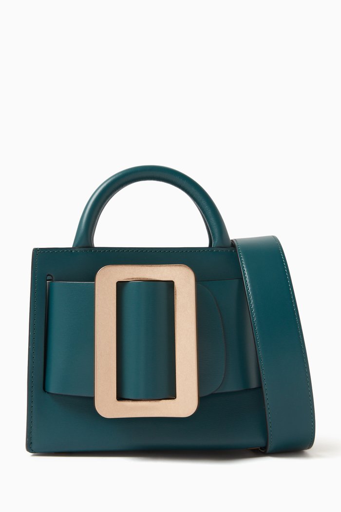 

Mini Bobby 18 Buckled Tote Bag in Calfskin-leather, Blue