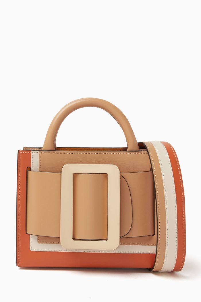 

Bobby 18 Buckle Bag in Leather, Brown