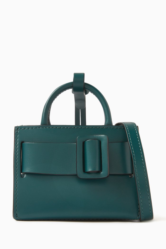 

Mini Bobby Charm Crossbody Bag in Leather, Blue