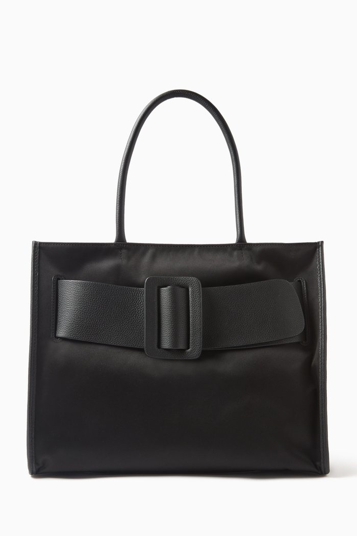 

Bobby Soft Tote Bag in Calfskin Leather, Black