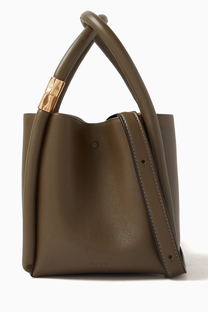 

Petite Lotus 12 Bucket Bag in Calfskin-leather, Green