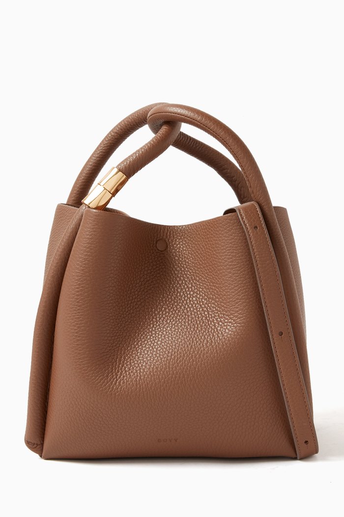 

Lotus 20 Bucket Bag in Calfskin-leather, Brown