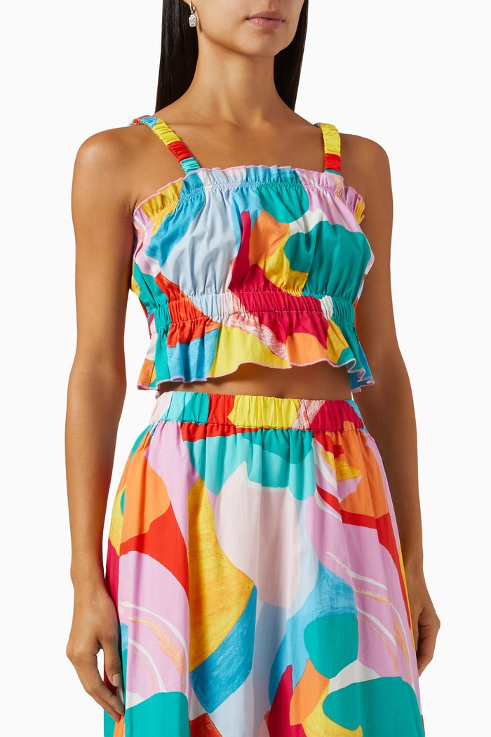 

Yasrimo Crop Top in Cotton, Multicolour
