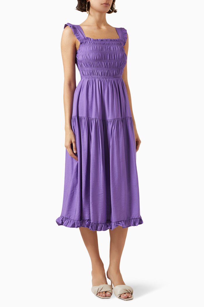 

Yasmolly Smocked Dress, Purple