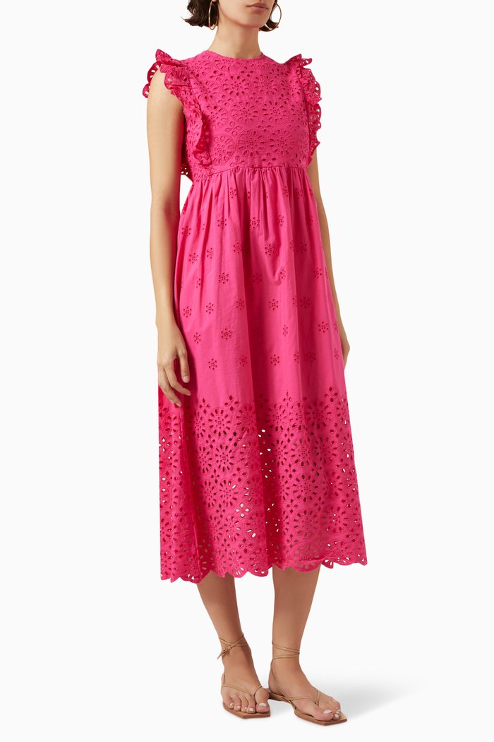 

Yasfimla Midi Dress in Cotton, Pink