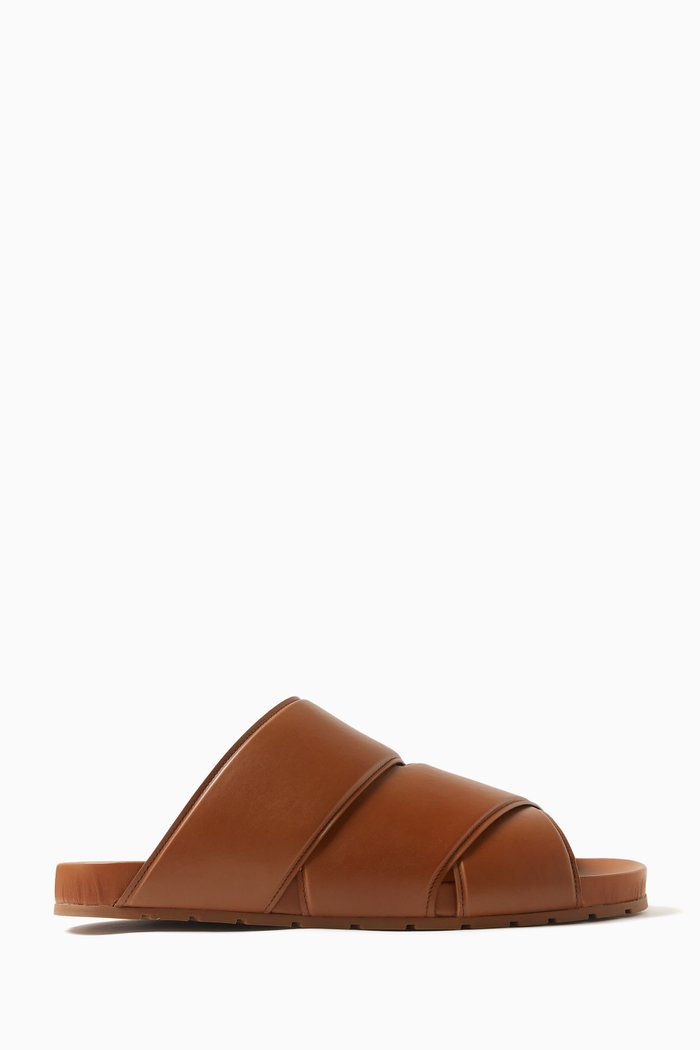 

Bridge Sandals in Calfskin Leather, Brown