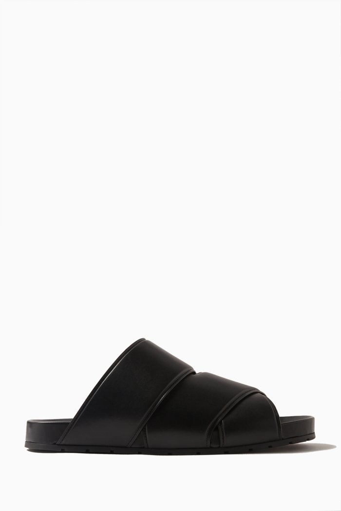 

Bridge Sandals in Calfskin Leather, Black