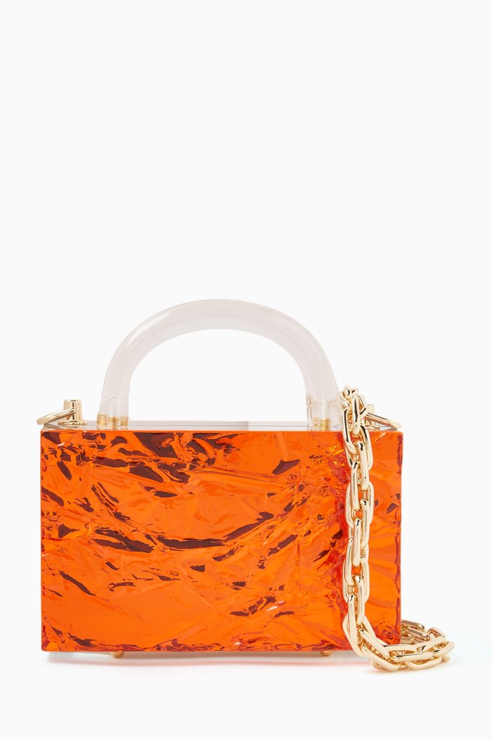 

Mini Leon Crushed Ice Bag in Acrylic, Orange
