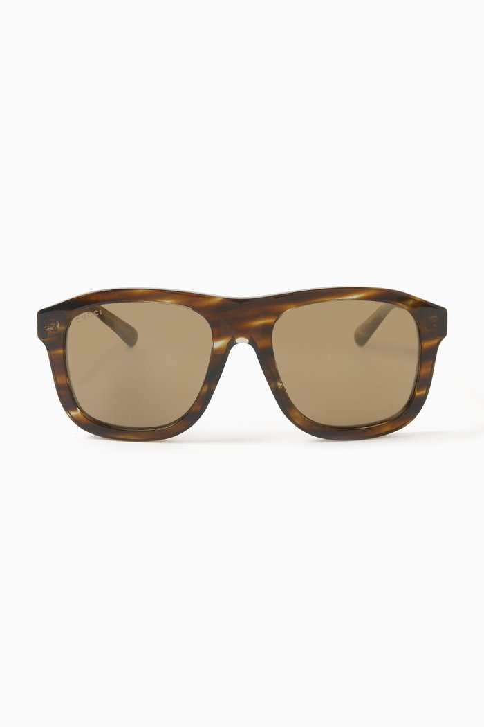 Square Sunglasses in Recycled Acetate, Multicolour