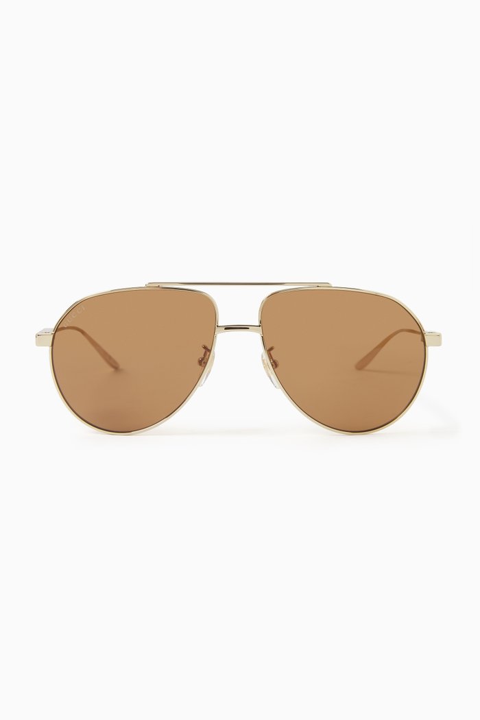 

Aviator Sunglasses in Metal, Gold