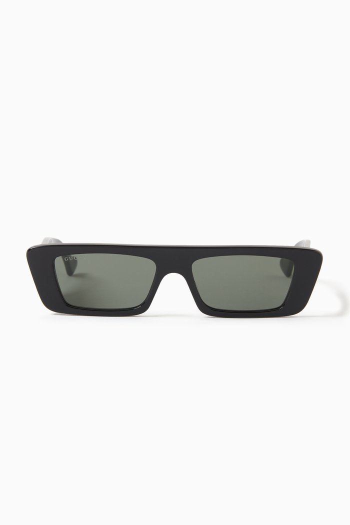 

D-frame Sunglasses in Recycled Acetate, Black