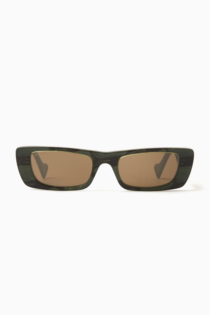 

Rectangle Sunglasses in Acetate, Black