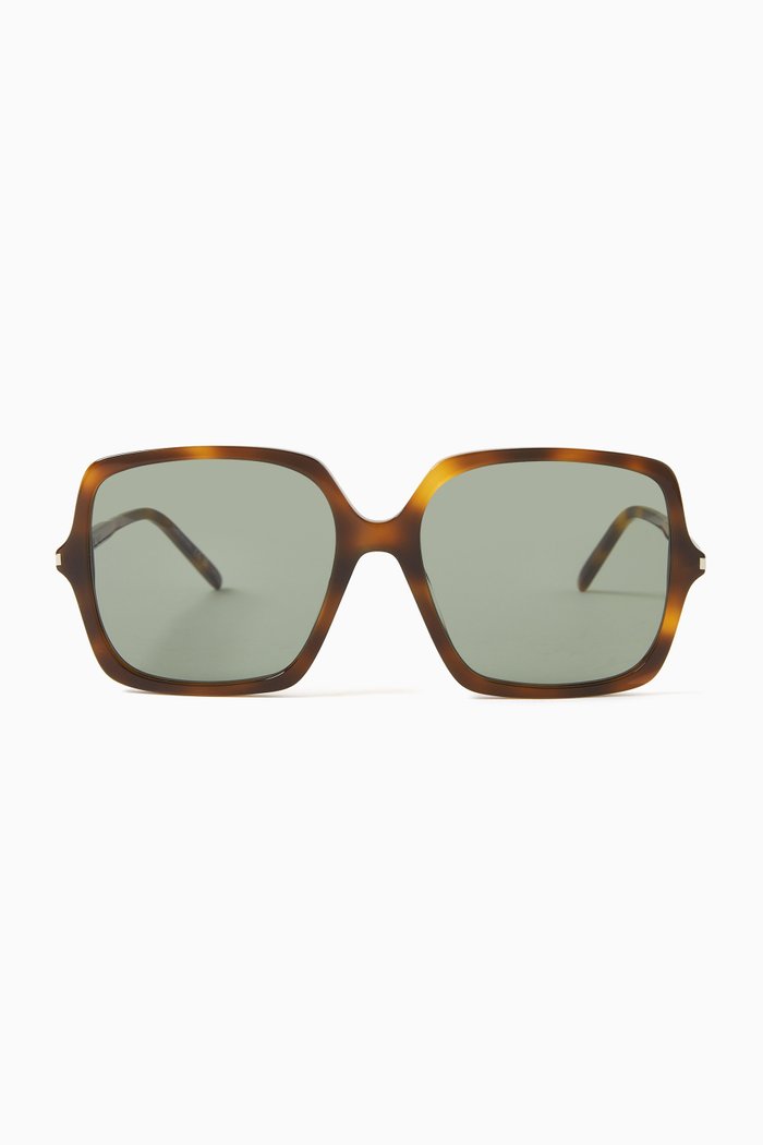 

Oversized Square Sunglasses in Recycled Acetate, Brown