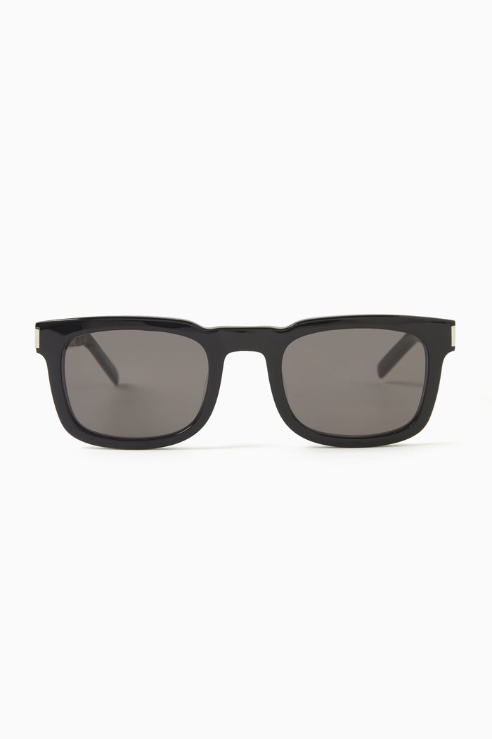 

D-frame Sunglasses in Recycled Acetate, Black