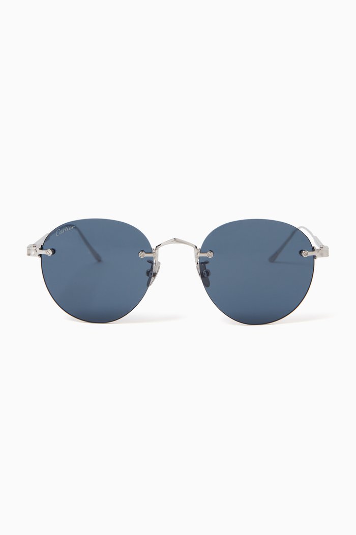 

Round Sunglasses in Metal, Silver