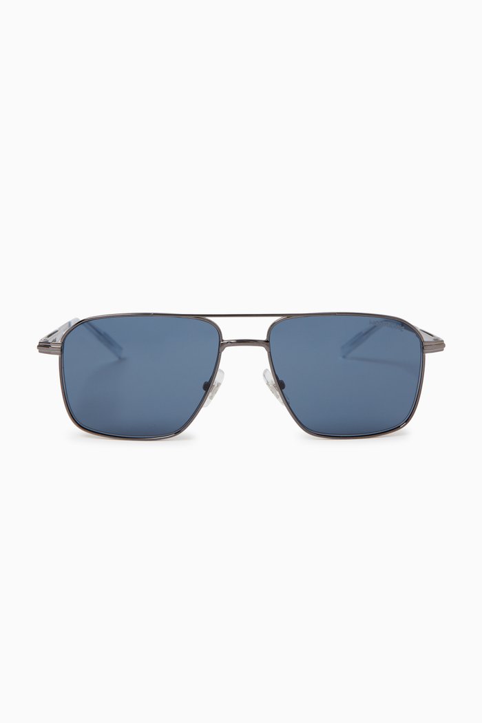 

Aviator Sunglasses in Metal, Black