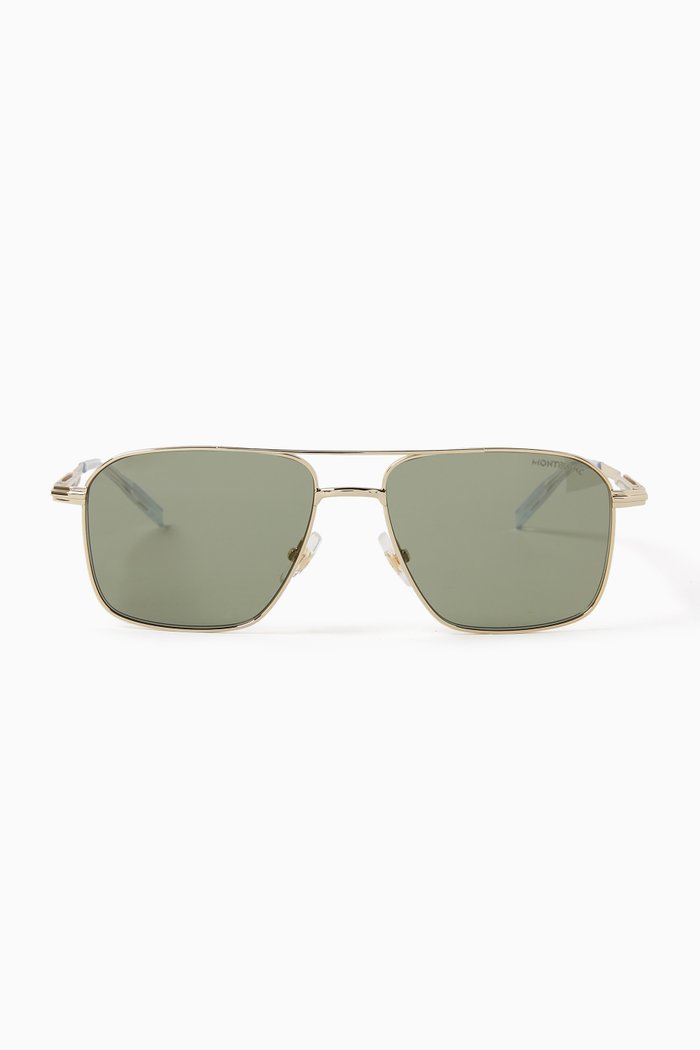 

Aviator Sunglasses in Metal, Gold