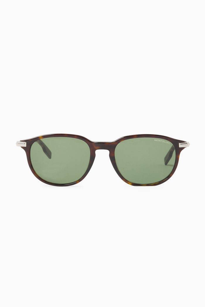 

Oval Sunglasses in Acetate & Metal, Brown