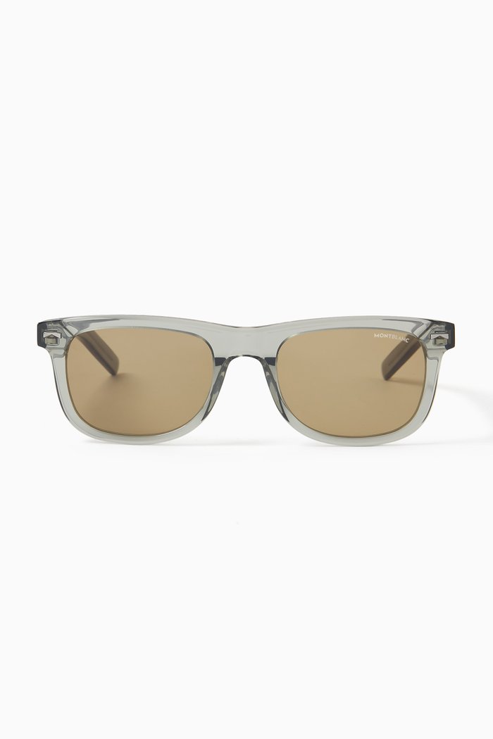 

Rectangular Sunglasses in Acetate, Green
