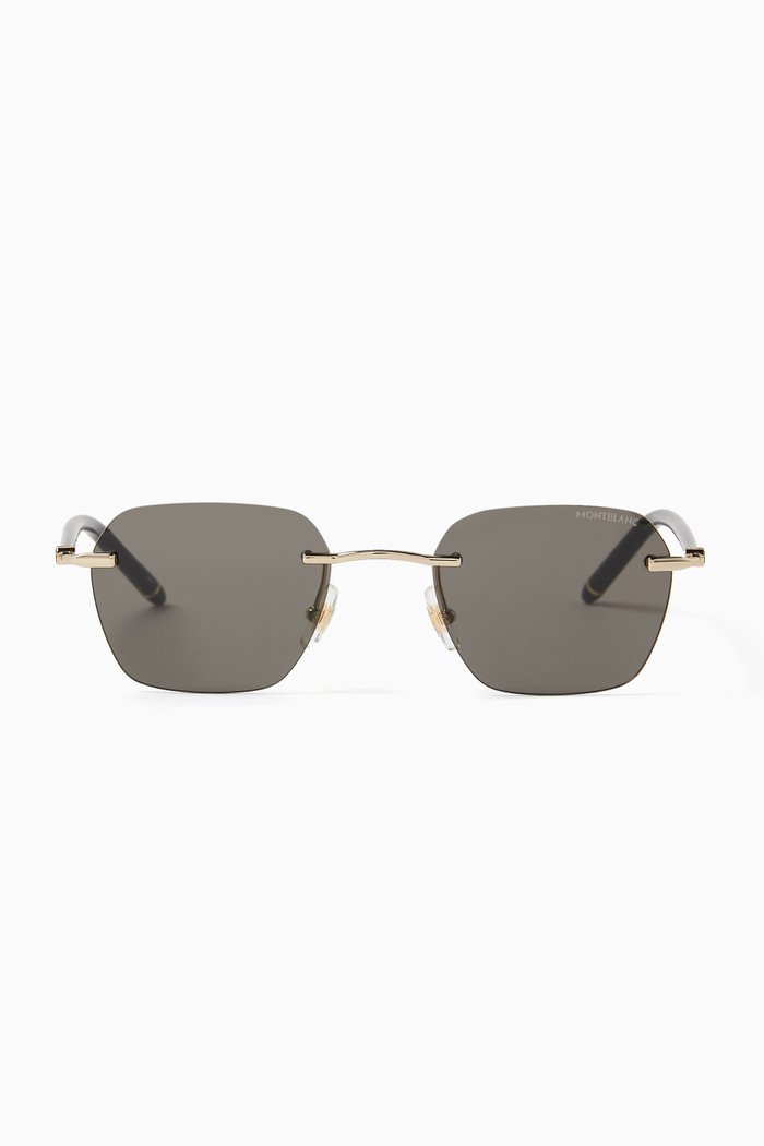 

Square Sunglasses in Metal, Gold