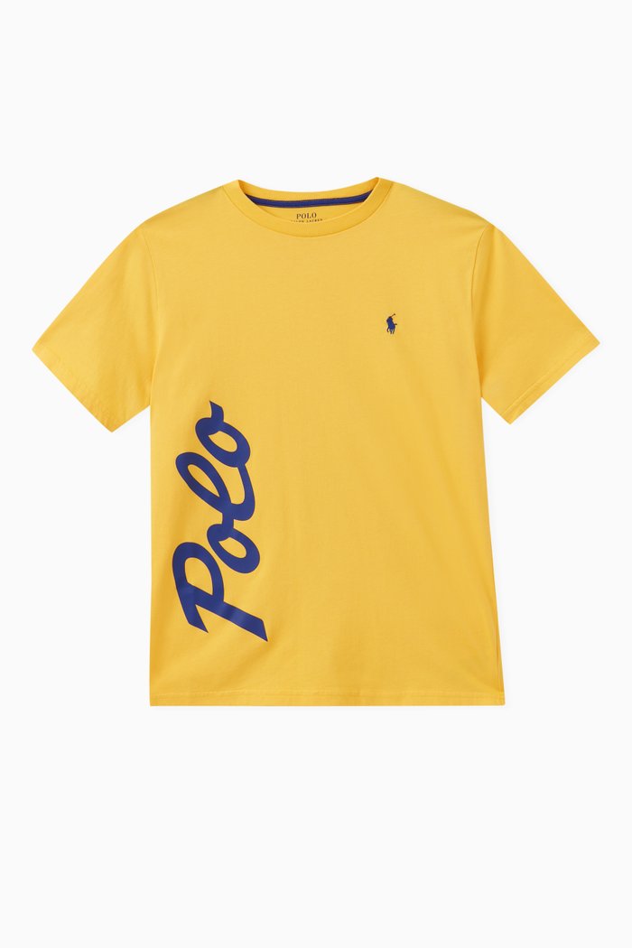 

Logo Print T-shirt in Cotton, Yellow
