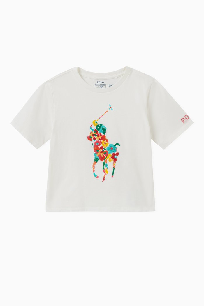 

Short Sleeved Logo T-shirt in Cotton, White