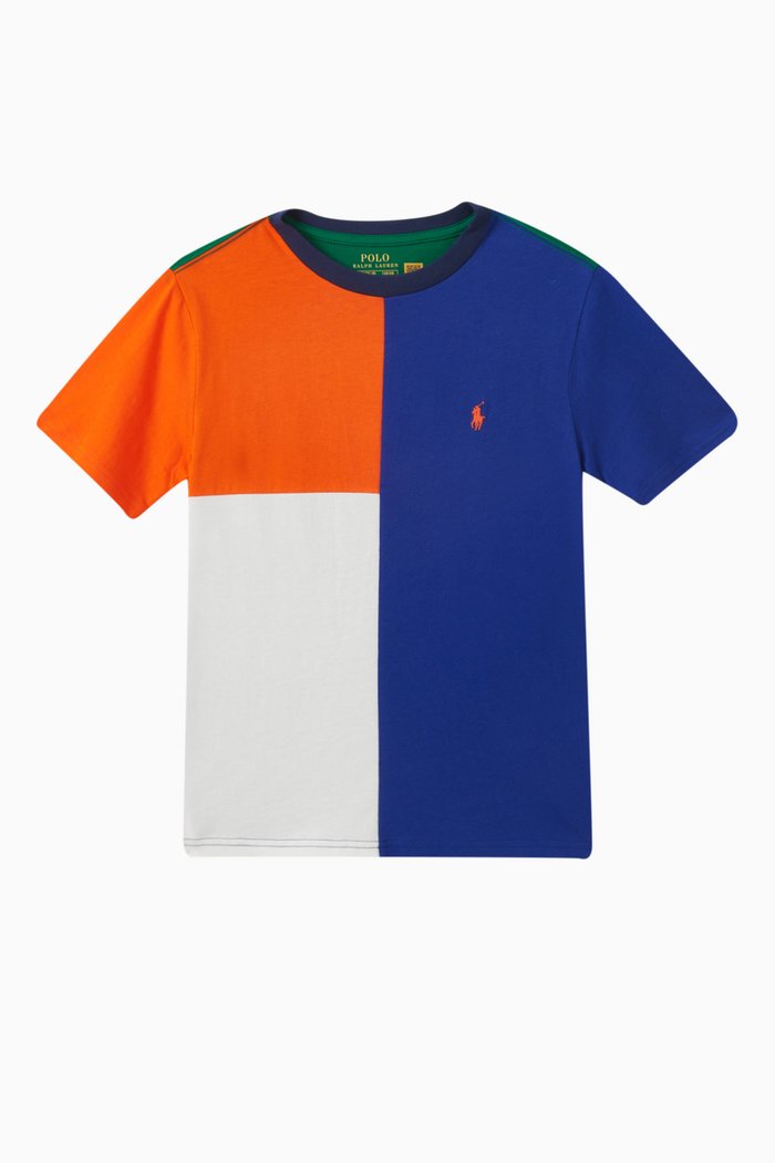 

Colour-block Logo T-shirt in Cotton, Multicolour