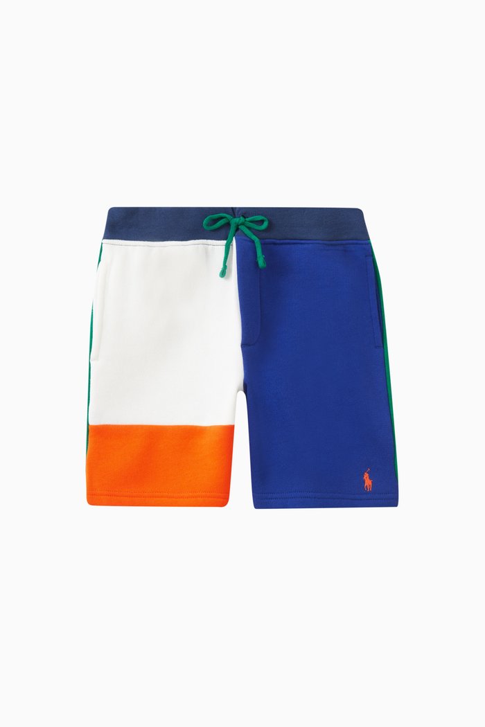 

Colour-block Logo Shorts in Cotton, Multicolour