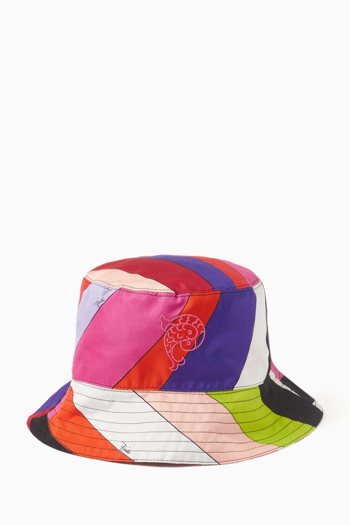

Reversible Bucket Hat in Silk, Multicolour