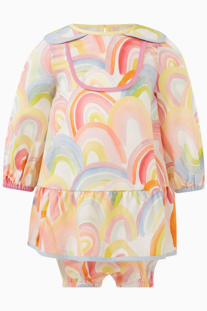 

Rainbow-print Dress Set in Cotton, Multicolour